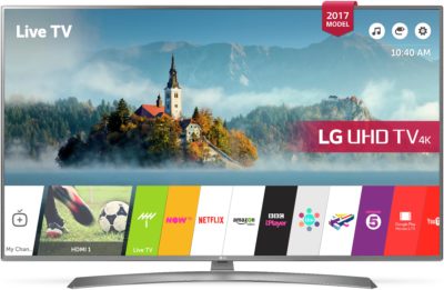 LG 43UJ670V 43 Inch Smart 4K Ultra HD TV with HDR.